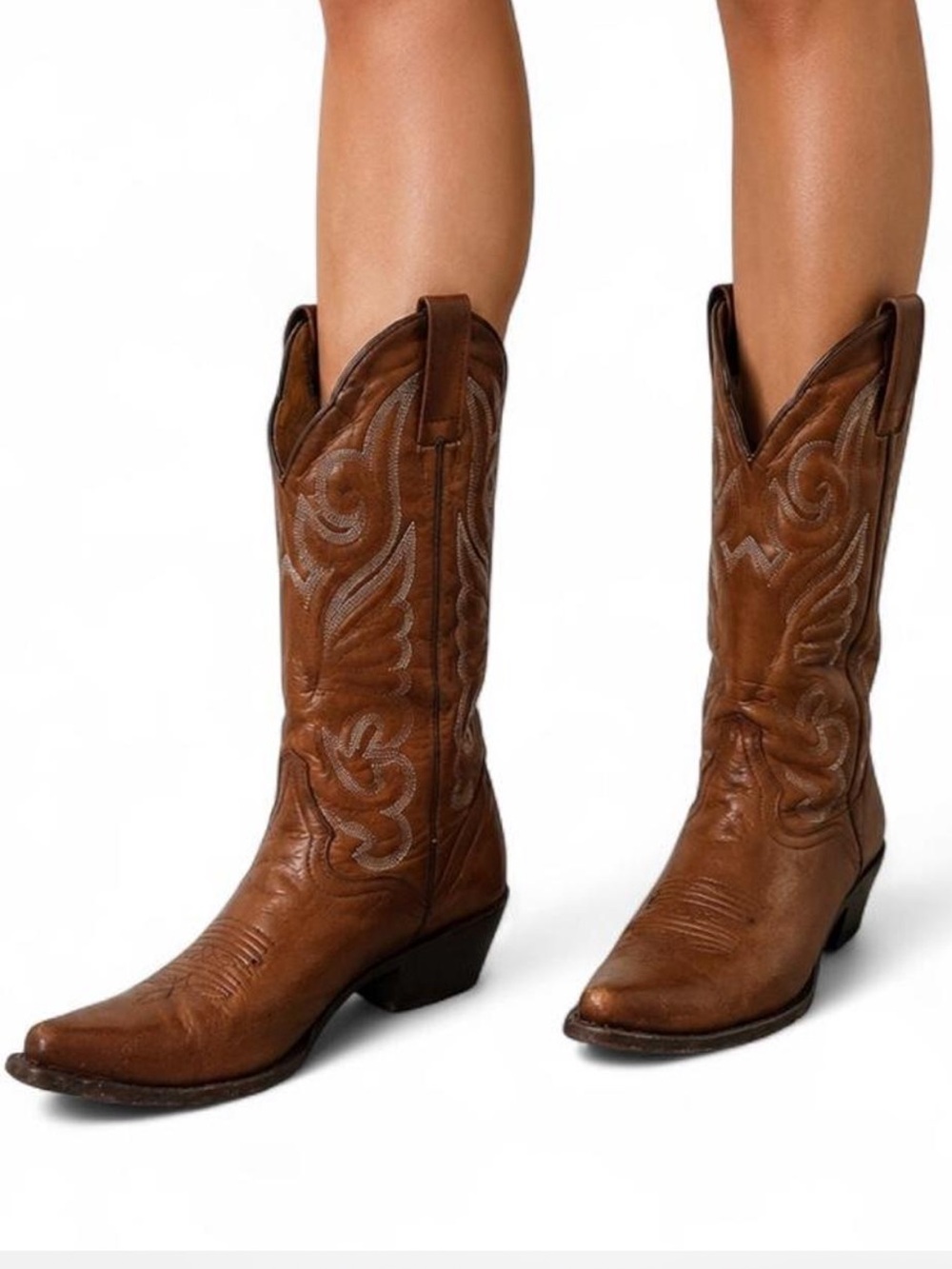 Vintage J.B. Dillon Handmade Goat Leather Western Cowboy Boots 8.5